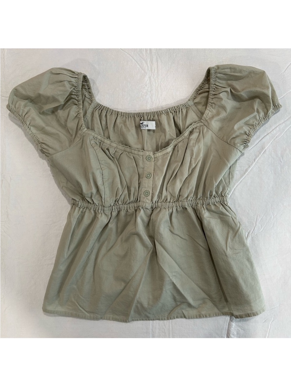 Hollister Light Green Babydoll Top